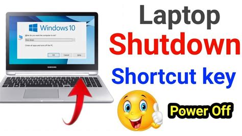 laptop shutdown shortcut key how to shutdown laptop in windows 10 with keyboard youtube