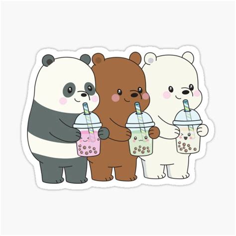 We Bare Bears Sticker By Plushism In 2021 Cute Cartoon Wallpapers