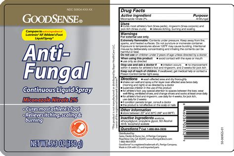 Goodsense Antifungal Miconazole Liquid Continuous Spray