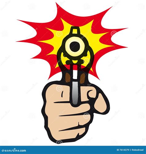 Gun Vector Stock Vector Illustration Of Firing Aggression 7614379