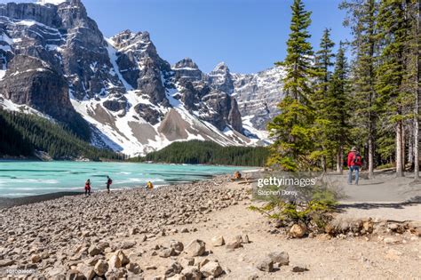 Moraine Lake In The Valley Of The Ten Peaks South Of The