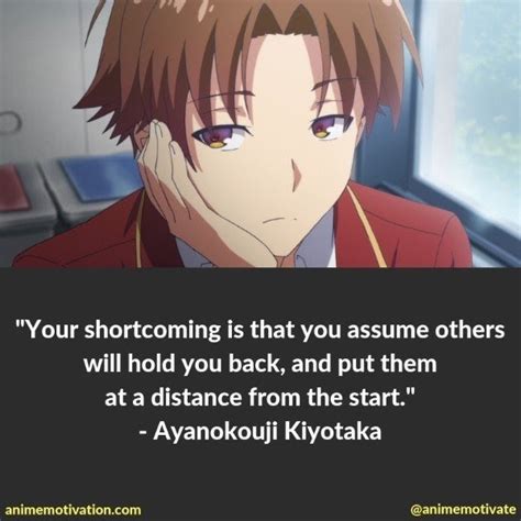 Ayanokouji Kiyotaka Classroom Of The Elite Quotes Anime