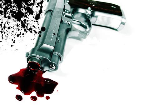 Bloody Gun White Murder Shot Dark Kill Dark Art Gun Blood Dead