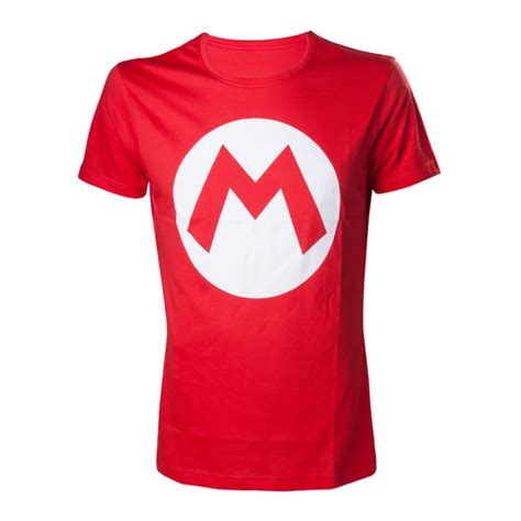 Super Mario M Logo T Shirt Red Nintendo Official Uk Store