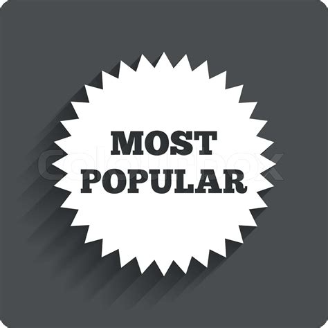 Most Popular Sign Icon Bestseller Symbol Stock Vector Colourbox