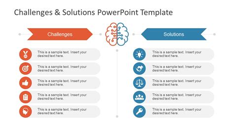 Challenges And Solution Powerpoint Template Slidemodel