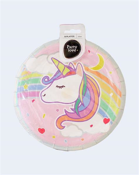 Plato Unicornio 23cm Party Love