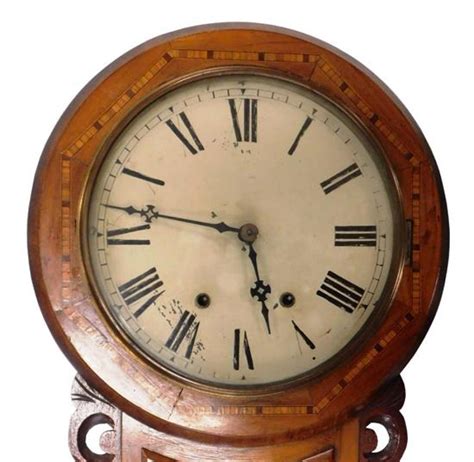 Lot Clock Anglo American Wall Clock With English Case C 1870 New Haven Movement Ornately