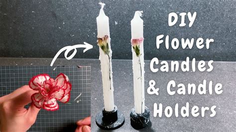 Diy Candle Gift Set Idea Pressed Flowers Candles Holders