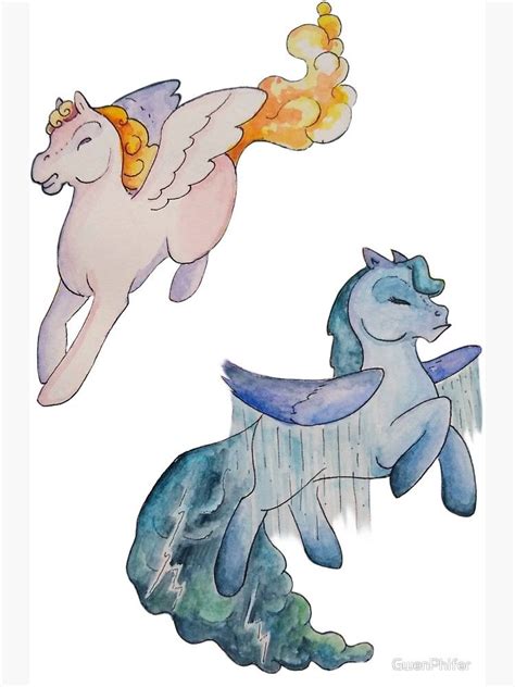 Cloud Pony Stickers Sticker By Gwenphifer Redbubble Pony Clouds