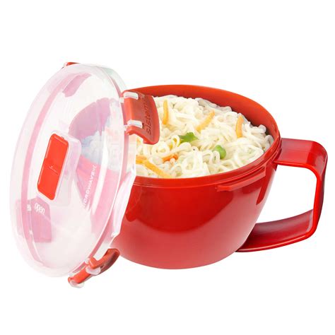 A bottle or two of water. Sistema® Microwavable 32-Ounce Noodle Bowl | Microwave noodles, Noodle bowls, Bowl