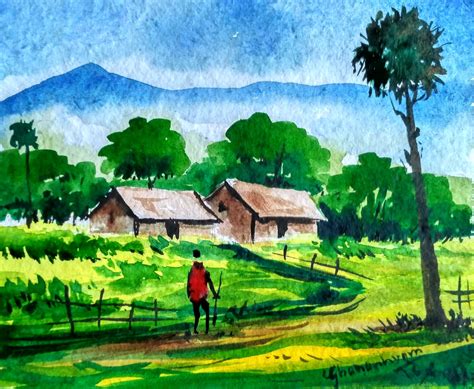 How To Paint A Watercolour Landscape Watercolor Painting For Beginners