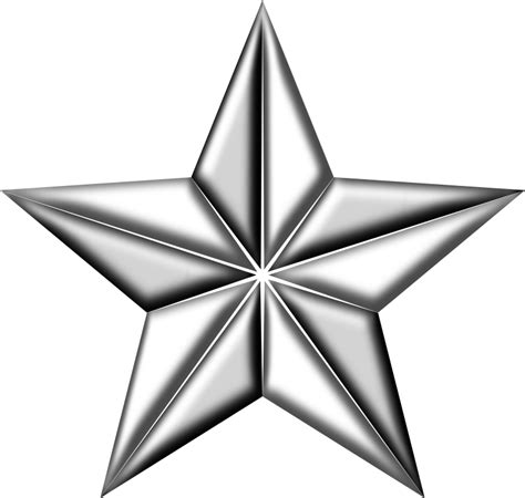 Medium Image 3d Silver Star Png Clipart Full Size Clipart 1346191