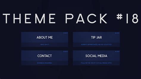 Free Twitch Panel Theme Packs On Behance