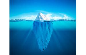 Iceberg, floating mass of freshwater ice that has broken from the seaward end of either a glacier or an ice shelf. La partie immergée de l'iceberg des réclamations ...