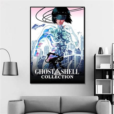 Ghost In The Shell Anime Movie Poster Canvas Art Wall Home Etsy
