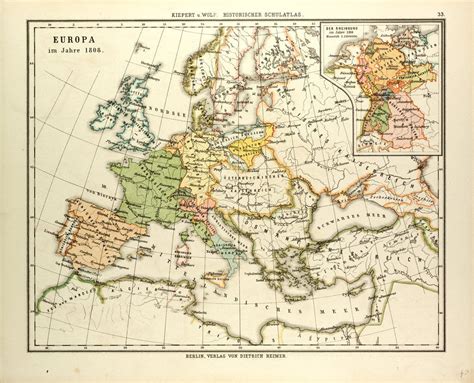 Map Of Europe In 1808 Posters And Prints By Anonymous