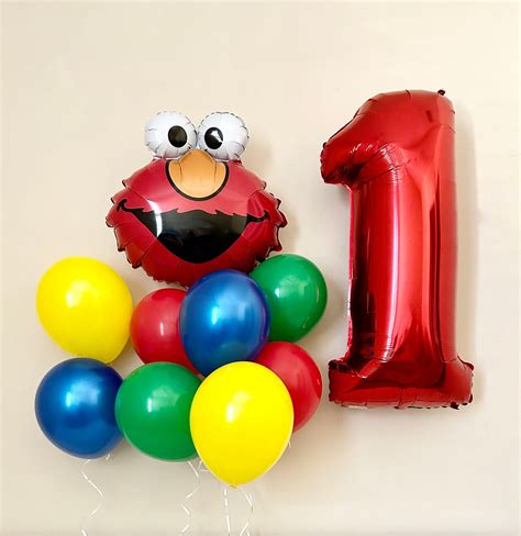 Elmo Balloon~sesame Street Party~elmo Party~sesame Street Birthday~elmos Party Decorations~elmo