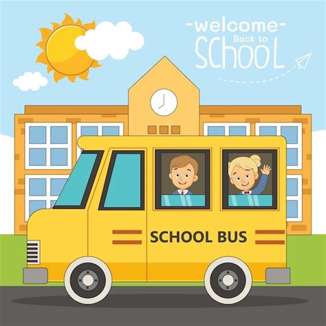 Premium Vector Cartoon Children Back To School