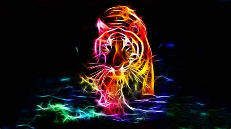 3d Walking Tiger Color 4k Background Wallpapers Hd