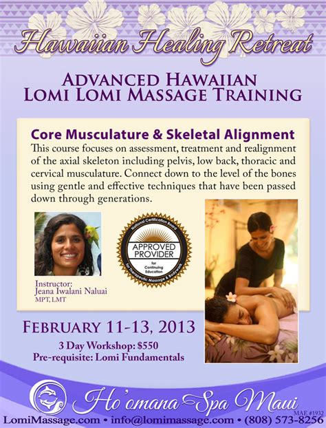 Lomi Lomi Massage Massage Training Hawaii Massage School Maui