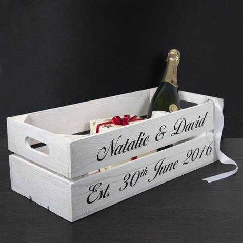 Looking for affordable personalized wedding gifts for bridal party, parents or guests? Personalised Wedding Crate | Love My Gifts