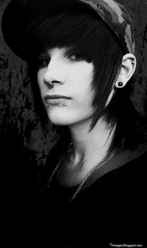 Cute Emo Boy Don Adorable Black And White