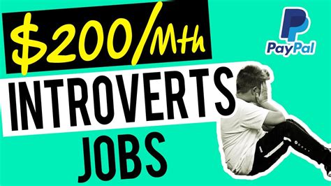 Best Jobs For Introverts Shy And Quiet People Make 20 Dollars Per Hour To Stay At Home Youtube