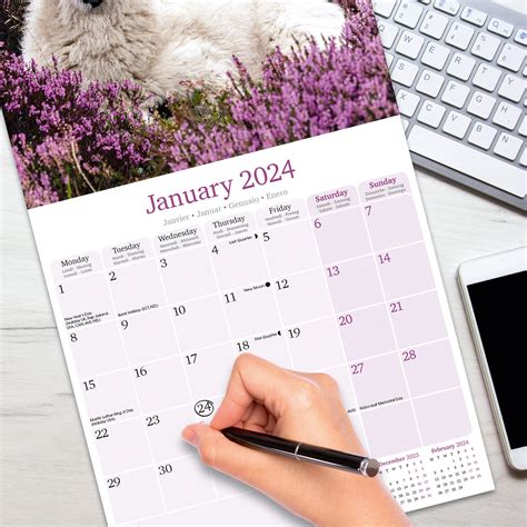 Sheep Calendar 2024 Avonside Publishing Ltd