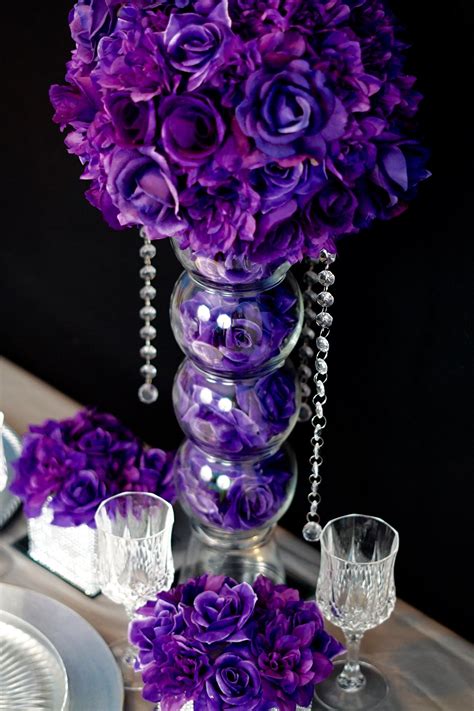 Diy Purple Passion Wedding Centerpiece In 3 Easy Steps Wedding Centerpieces Diy Purple Purple