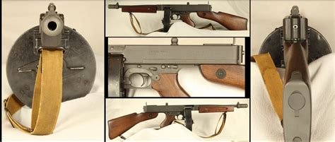 Different Views Of A M1928A1 Thompson Submachine Gun Police Friends