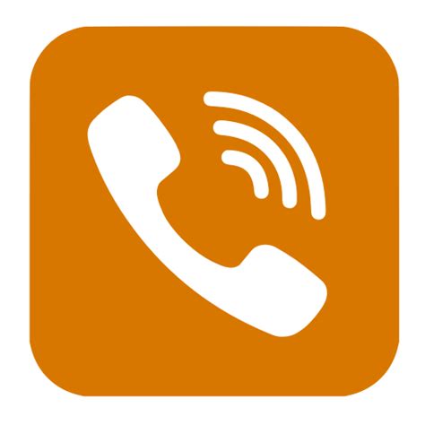 Orange Call And Phone Call Icon