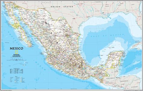 Mexico Political Wall Map By National Geographic Mapsales