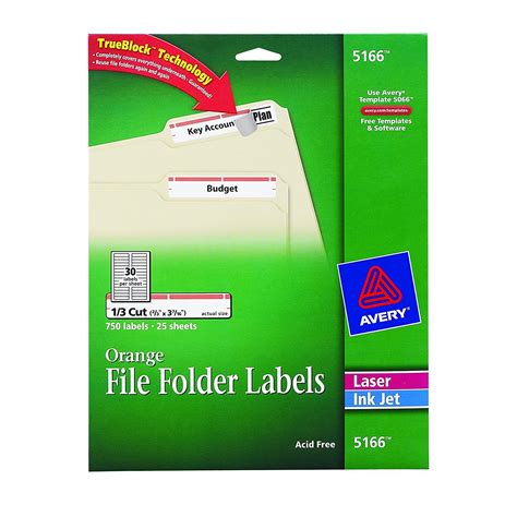 To print envelopes in microsoft word, go to the mailings tab on the ribbon and, in the create section on the left, click envelopes. Orange File Folder Labels for Laser and Inkjet Printers ...