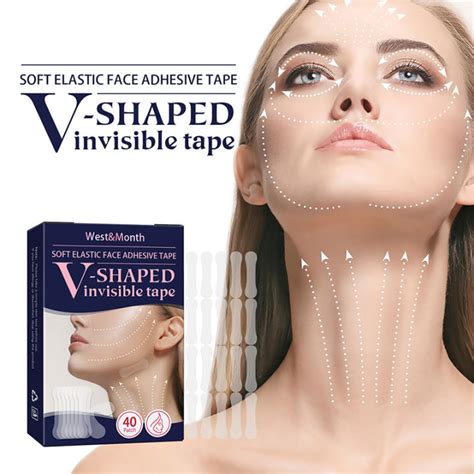 Huanyu1 40pcs Invisible Thin Face Stickers Facial Line Wrinkle Sagging Chin Lift Up Tape Lazada