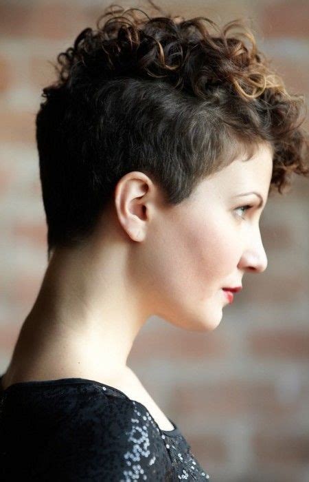 Curly Pixie Haircut Edgy Short Curly Haircuts Pixie Cuts For Curly