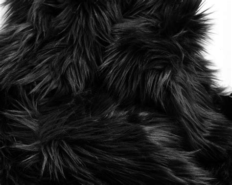 Black Fur Fabric Craft Squares Craft Fur Black Faux Fur Etsy