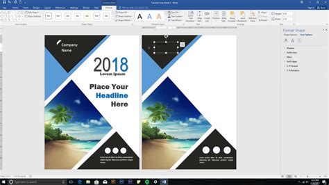 How To Design Book Cover Using Ms Word Part 2 Alternative Design