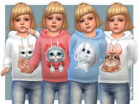 Hoodie For Toddler Girls P09 By Lillka At Tsr Sims 4 Updates