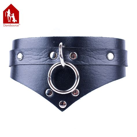 Davidsource 43080mm Rivet Leather Collar Adjustable Belt Neck Triangle