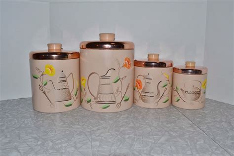 Picclick au • search ebay faster. Ransburg Pink Canister Set ~ Vintage Canisters ~ Kitchen ...