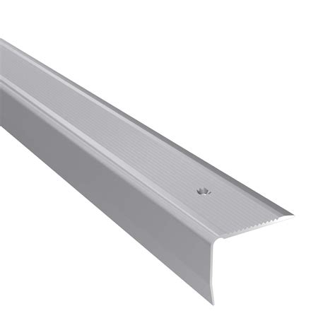Buy Aluminium Stair Nosing Edge Grooved Rubust Trim Step Nose Edging 120m Tmw Profiles Silver