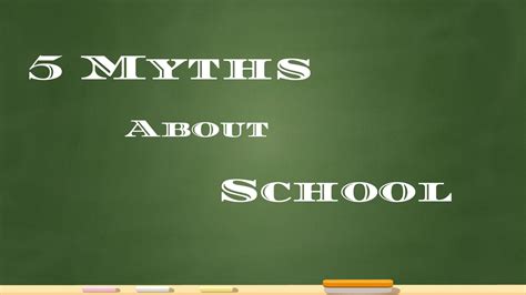 5 Myths About School 🏫 Youtube