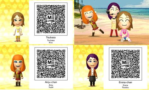 Anime Mii Qr Codes Tomodachi Life Tomodachi Life Mii Qr Codes