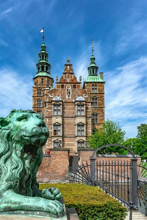 Vertical Shot Of The Rosenborg Castle In Copenhagen Denmark With A