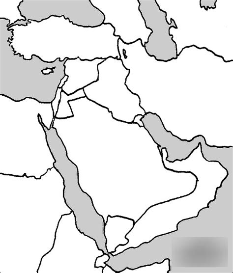 Arabian Peninsula Blank Map