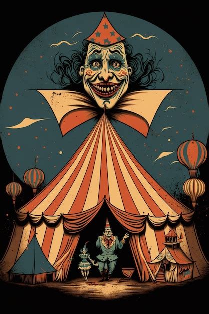 Premium Ai Image A Poster For A Circus Called The Clown