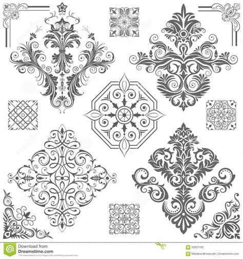 Decorative Floral Patterns Stock Vector Illustration Of Excellent