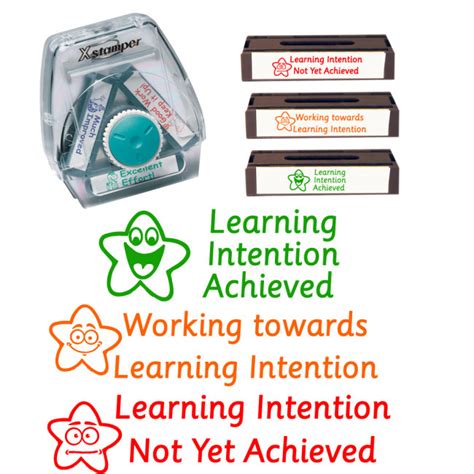 Teacher Stamps Learning Intention Achieved Working Towards Not