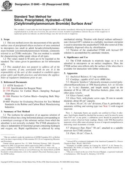 Astm D Standard Test Method For Silica Precipitated Hydrated